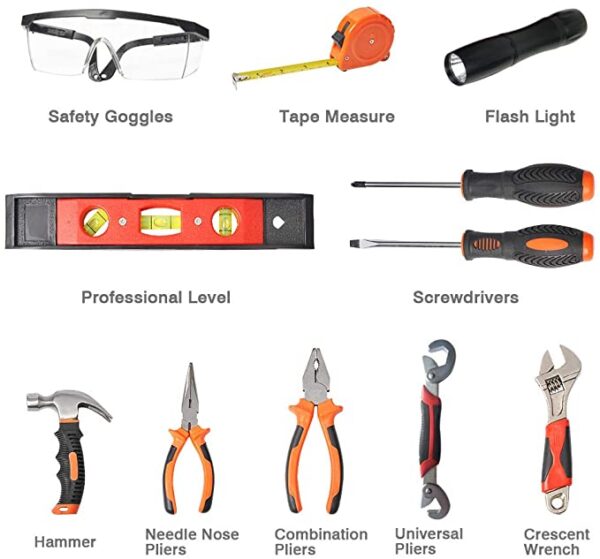 15 Pieces Kids Real Tool kit Children Real Tool Set with Real Hand Tools, Kids Tool Belt, Pouch Bag ,Magnetic Wristband for Small Hands DIY Woodworking Projects Home Repair - Image 3