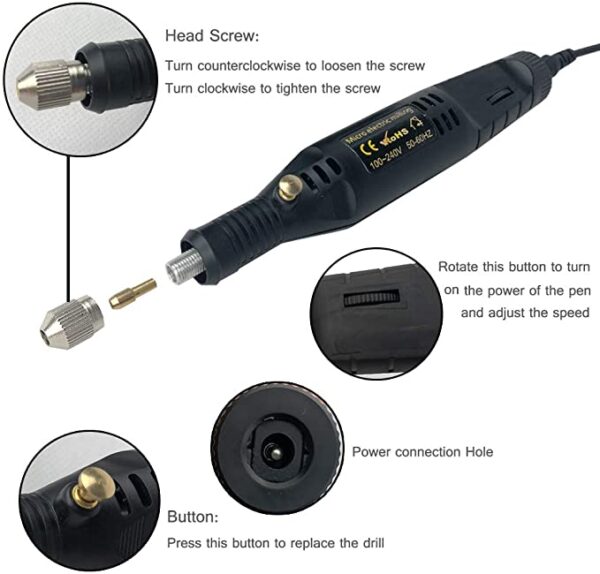 Electric Micro Engraver Pen Mini DIY - Image 3
